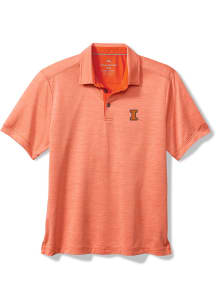 Tommy Bahama Illinois Fighting Illini Mens Orange SPORT SAN RAPHAEL Short Sleeve Fashion Polo