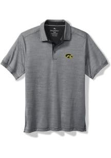 Tommy Bahama Iowa Hawkeyes Mens Charcoal SPORT SAN RAPHAEL Short Sleeve Fashion Polo
