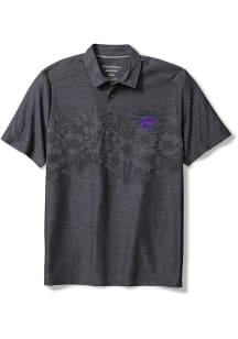 Tommy Bahama K-State Wildcats Mens Charcoal Hibiscus Border Polo Short Sleeve Fashion Polo
