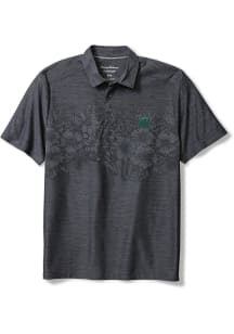 Tommy Bahama Michigan State Spartans Mens Charcoal Hibiscus Border Polo Short Sleeve Fashion Polo