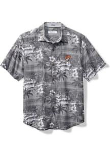 Tommy Bahama Oklahoma State Cowboys Mens Black Sport Coconut Point Isla Palmetta Short Sleeve Dres..