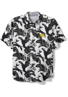 Tommy Bahama Iowa Hawkeyes Mens Black Sunnyvale Blooms Short Sleeve Dress Shirt