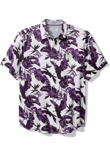 Tommy Bahama K-State Wildcats Mens Purple Sunnyvale Blooms Short Sleeve Dress Shirt