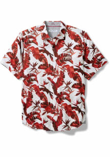 Tommy Bahama Ohio State Buckeyes Mens Red Sunnyvale Blooms Short Sleeve Dress Shirt