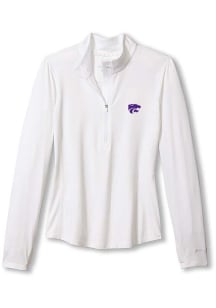 Tommy Bahama K-State Wildcats Womens White Playa Vista Qtr Zip Pullover
