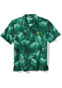 Tommy Bahama Baylor Bears Mens Green Sport Bahama Coast Nuevo Fronds Camp Short Sleeve Dress Shirt