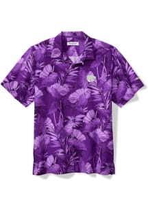 Tommy Bahama K-State Wildcats Mens Purple Sport Bahama Coast Nuevo Fronds Camp Short Sleeve Dress..