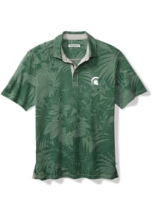 Tommy Bahama Michigan State Spartans Mens Green Sport Santiago Paradise Short Sleeve Fashion Polo