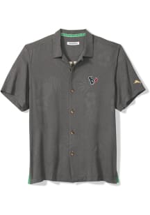 Tommy Bahama Houston Texans Mens Grey Catch of the Day Short Sleeve Dress Shirt
