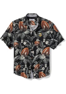 Tommy Bahama Minnesota Vikings Mens Black Veracruz Cay First Down Blooms Short Sleeve Dress Shirt