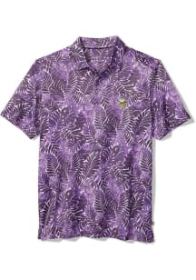 Tommy Bahama Minnesota Vikings Mens Purple Palm Mirage Short Sleeve Fashion Polo