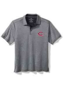 Tommy Bahama Cincinnati Reds Mens Black Sport San Raphael Short Sleeve Fashion Polo