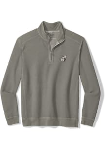 Tommy Bahama New Orleans Saints Mens Grey Montego Bay Long Sleeve Qtr Zip Pullover