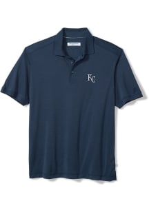 Tommy Bahama Kansas City Royals Mens Navy Blue Bay Stripe Short Sleeve Fashion Polo