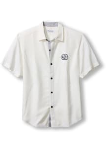 Tommy Bahama North Carolina Tar Heels Mens White Coconut Point Isla Palm Vista Short Sleeve Dress..