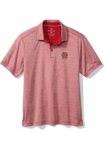 Tommy Bahama Maryland Terrapins Mens Red San Raphael Short Sleeve Fashion Polo