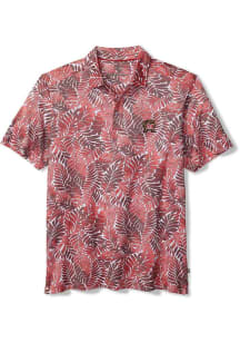 Tommy Bahama Maryland Terrapins Mens Red Palm Mirage Short Sleeve Fashion Polo