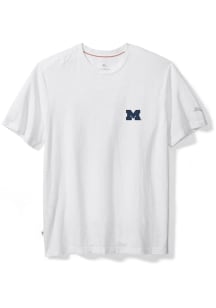 Tommy Bahama Michigan Wolverines White  Short Sleeve Fashion T Shirt