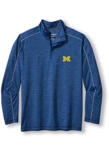 Tommy Bahama Michigan Wolverines Mens   Long Sleeve Qtr Zip Pullover