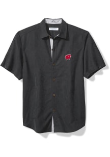 Tommy Bahama Wisconsin Badgers Mens  Palm Vista Short Sleeve Fashion Polo