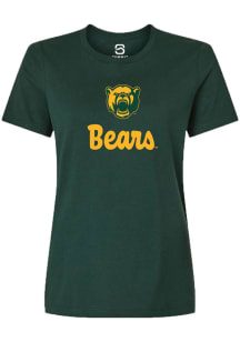 Summit Sportswear Baylor Bears Womens Green Rhinestone Short Sleeve T-Shirt