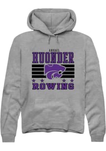 Abigail Huonder K-State Wildcats Mens Grey NIL Striped Player Hood