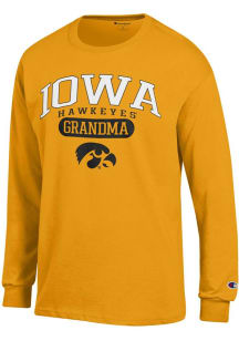 Champion Iowa Hawkeyes Gold Pill Box Grandma Jersey Long Sleeve T Shirt