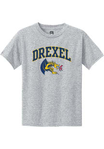 Summit Sportswear Drexel Dragons Youth Grey Arch Logo Short Sleeve T-Shirt