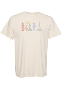 Cleveland Womens White Colorful Icons Short Sleeve T-Shirt