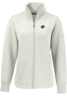 Cutter and Buck Boise State Broncos Womens White Roam Light Weight Jacket