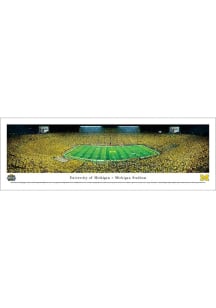 Blakeway Panoramas Michigan Wolverines Night Game Tubed Unframed Poster