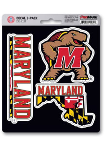 Maryland Terrapins 3PK Auto Decal - Red