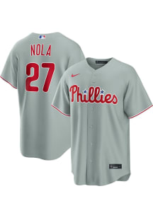 Aaron Nola Philadelphia Phillies Mens Replica Road Jersey - Grey