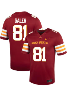 Luke Galer  Nike Iowa State Cyclones Cardinal Red NIL Name And Number Football Jersey
