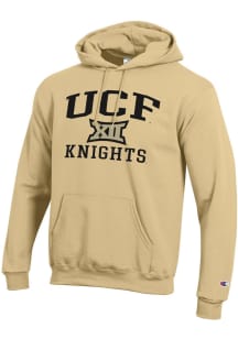 Champion UCF Knights Mens Gold B12 Arch Powerblend Long Sleeve Hoodie