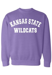 Summit Sportswear K-State Wildcats Womens Purple Simple Crew Sweatshirt