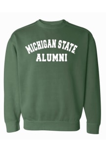 Summit Sportswear Michigan State Spartans Womens Green Alumni Crew Sweatshirt