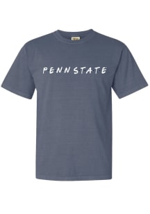 Summit Sportswear Penn State Nittany Lions Womens Navy Blue Wordmark Dots Short Sleeve T-Shirt