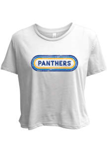 Summit Sportswear Pitt Panthers Womens White Ombre Oval Short Sleeve T-Shirt