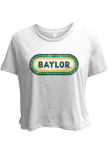 Summit Sportswear Baylor Bears Womens White Ombre Oval Short Sleeve T-Shirt