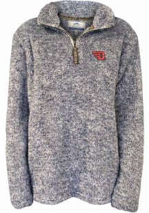 Summit Sportswear Dayton Flyers Womens Navy Blue Flecked Double Plush Qtr Zip