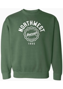 Summit Sportswear Northwest Missouri State Bearcats Womens Green Seal Script Crew Sweatshirt