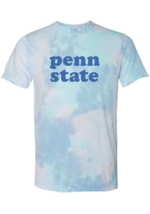 Summit Sportswear Penn State Nittany Lions Womens Blue Natasha Tie Dye Short Sleeve T-Shirt