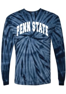 Summit Sportswear Penn State Nittany Lions Womens Navy Blue Emma Tie Dye LS Tee