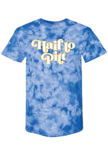 Summit Sportswear Pitt Panthers Womens Blue Quinn Tie Dye Short Sleeve T-Shirt