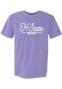 Summit Sportswear K-State Wildcats Womens Purple Mom Wordmark Short Sleeve T-Shirt