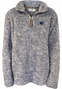 Summit Sportswear Penn State Nittany Lions Womens Navy Blue Flecked Double Plush Qtr Zip