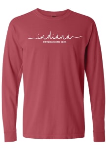 Summit Sportswear Indiana Hoosiers Womens Crimson Classic Script LS Tee