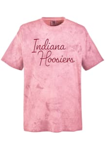 Summit Sportswear Indiana Hoosiers Womens Red Script Color Blast Short Sleeve T-Shirt