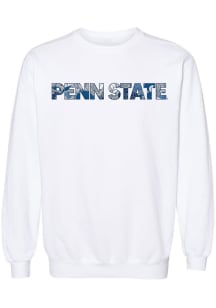 Summit Sportswear Penn State Nittany Lions Womens White Floral Aishu Crew Sweatshirt
